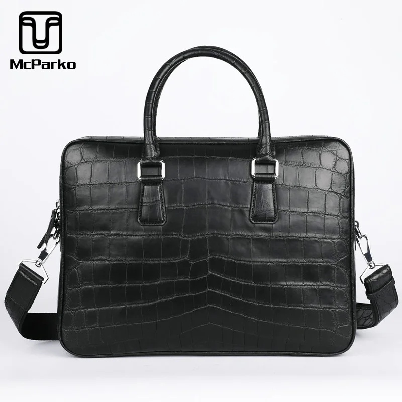 

Мужской портфель McParko, из крокодиловой кожи, с матовой поверхностью, деловая сумка для ноутбука