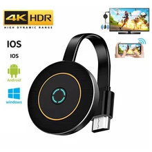 Wireless HD-MI Display Adapter 4K HDR MPIO WiFi HD-MI Dongle Receiver for iPhone/iPad/Android/IOS/Window/Mac Laptop Tablet