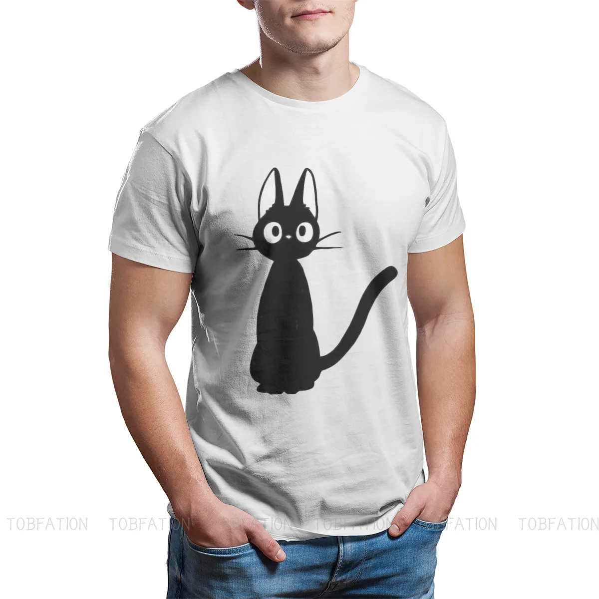 

Kiki Delivery Service Man's TShirt Studio Ghibli Totoro Hayao Miyazaki Spirited Away Anime Short Sleeve Cotton T Shirt Gifts