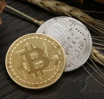 Позолоченные физические биткоины Позолоченные Биткоин монета Коллекционная художественная коллекция подарок физический памятный Casascius Bit BTC