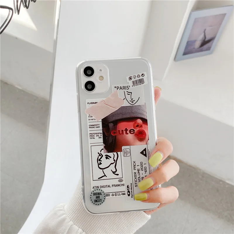 Чехол INS для телефона с изображением пары Xiaomi POCO X3 mi 11 Note 9t Lite Redmi 7 8 9 10 Pro 8t 9s милый