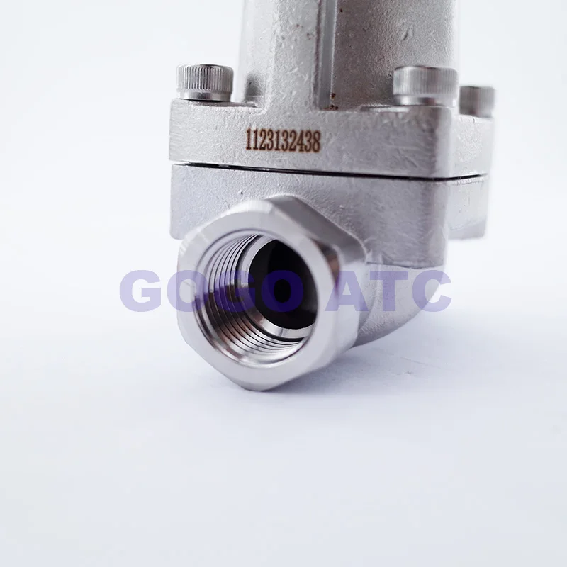 GOGO PTFE 2 way SS304 высокой температуры паровой электромагнитный Соленоидный клапан G1/2