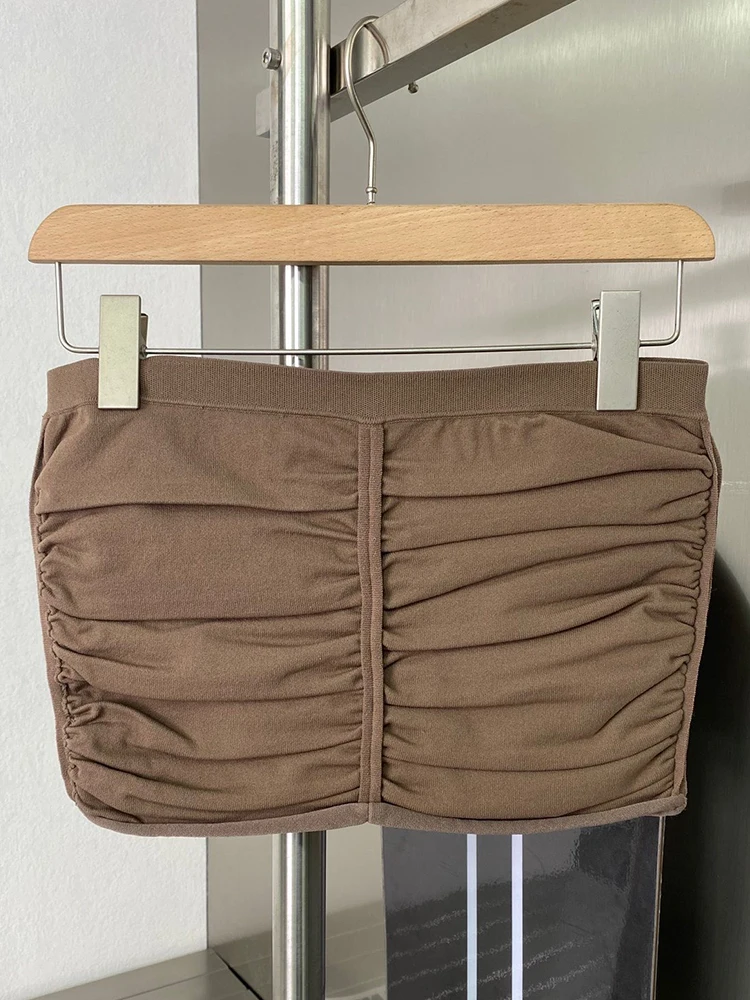 Пикантный черный женский короткий эластичный плиссированный топ с облегающей