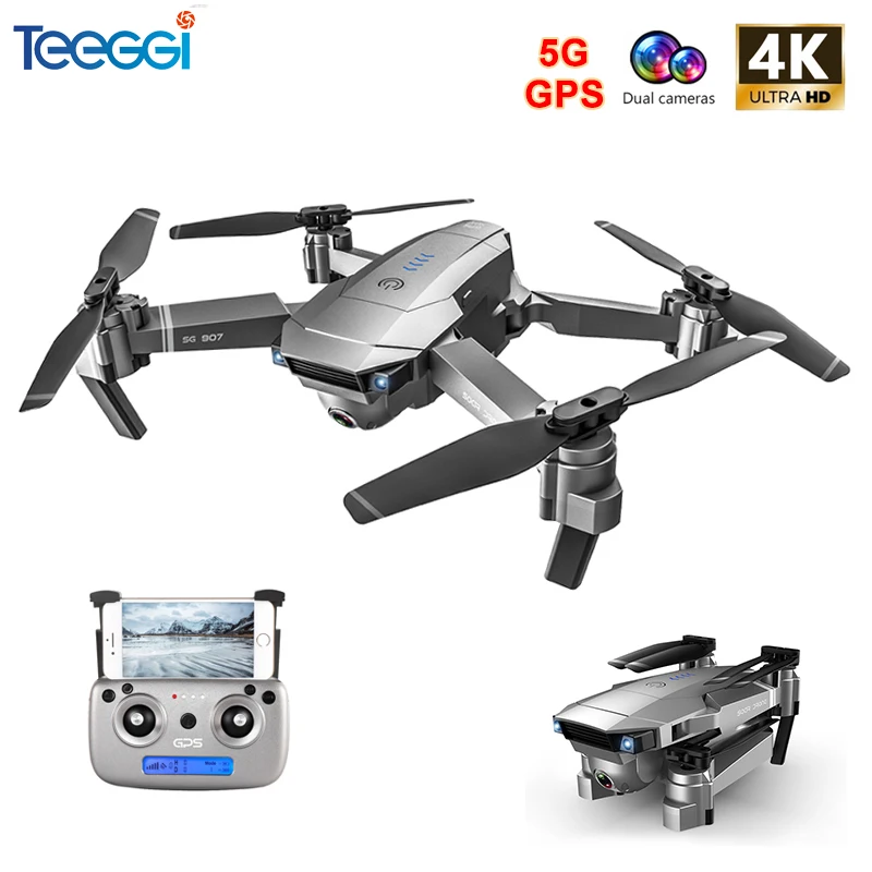 Дрон Радиоуправляемый SG901 SG907 с GPS HD камерой 4K/1080P Wi Fi FPV|Радиоуправляемые
