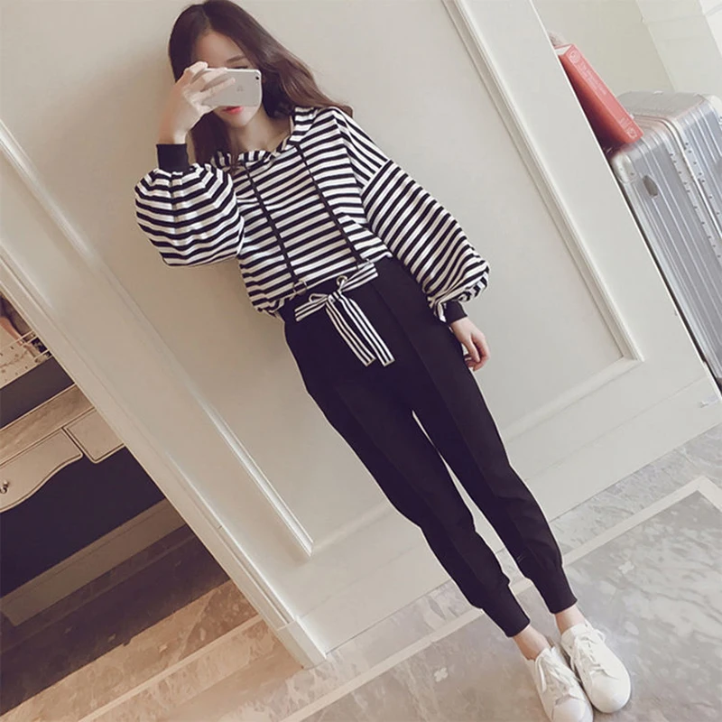 Женский спортивный костюм из 2 предметов большого размера новая модель 2019