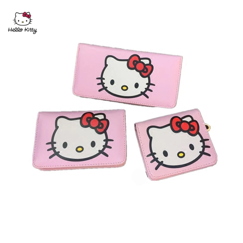 HELLO KITTY/Модный женский длинный кошелек с рисунком из мультфильма милый детский