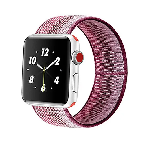 Спортивный нейлоновый ремешок для apple watch 4, apple watch 5, ремешок correa iwatch 44 мм, 40 мм, 38 мм, 42 мм, apple watch series 4, 3, 2, 1 - Цвет ремешка: strip berry