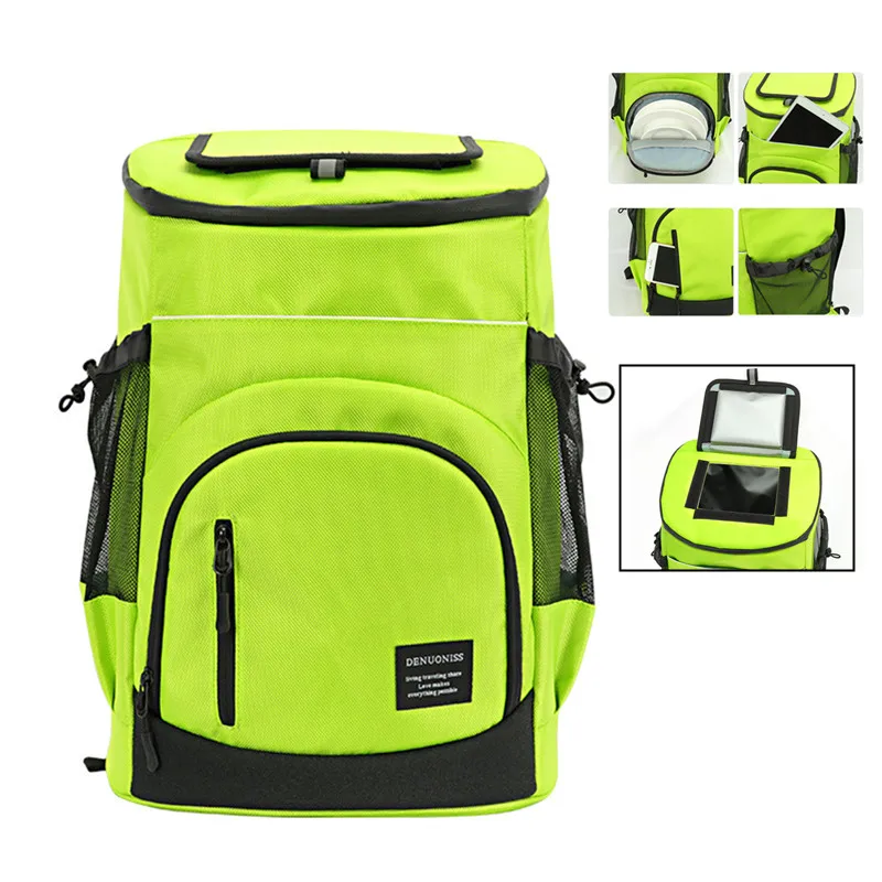 

Beach Cooler Bags Large Portable Tourist Dishes Refrigerators Picnic Thermal Hiking Tableware Set Storage Backpack Lunch Box
