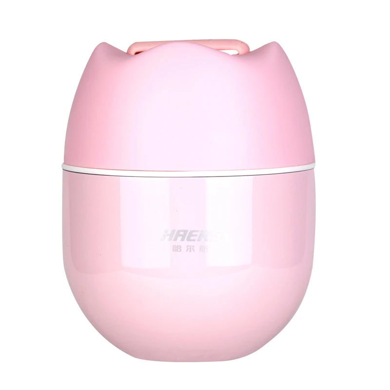 Pink Haers 500 мл бутылка из нержавеющей стали с складная ложка термос для еды с контейнерами BPA бесплатно для ланча пикника путешествия пешего туризма - Цвет: Pink
