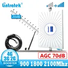 Lintratek AGC 70dB 900 1800 2100 сотовый усилитель повторитель GSM 2G 3G 4G усилитель сигнала Мобильный телефон звонок 20dBi yagi kit