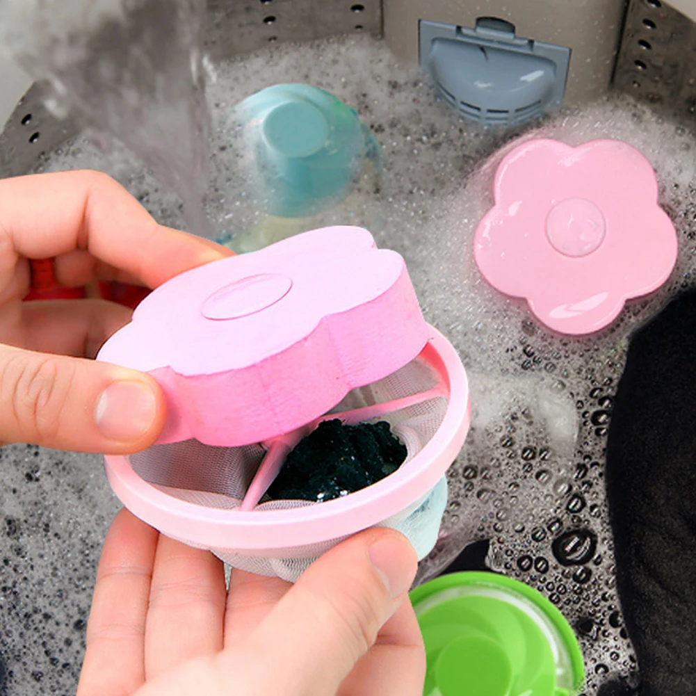 

Portable Lint Remover Mini Hair Remover Hair Ball Trimmer Household Reusable Washing Machine Floating Lint Mesh Bag Hair