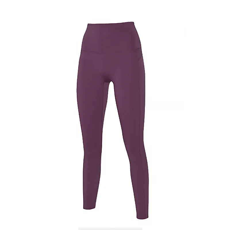 leggings purple Спортивный бюстгальтер с подкладкой, леггинсы с высокой талией, комплект для йоги, 2 пары, идеально впитывающие пот штаны, спортивный костюм для фитнеса, женская одежда - Цвет: leggings purple