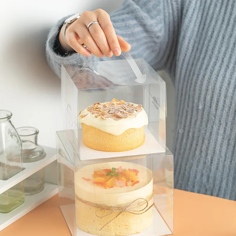10 шт. прозрачные пластиковые коробки для тортов|Подарочные сумки и упаковка| |