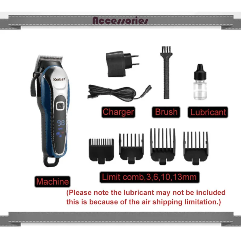 100 240 В с турбонаддувом профессиональный триммер для волос аккумуляторная