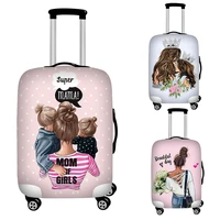 cartoon girls super mom print luggage cover travel accessories trolley case baggage protective covers anti dust suitcase covers
