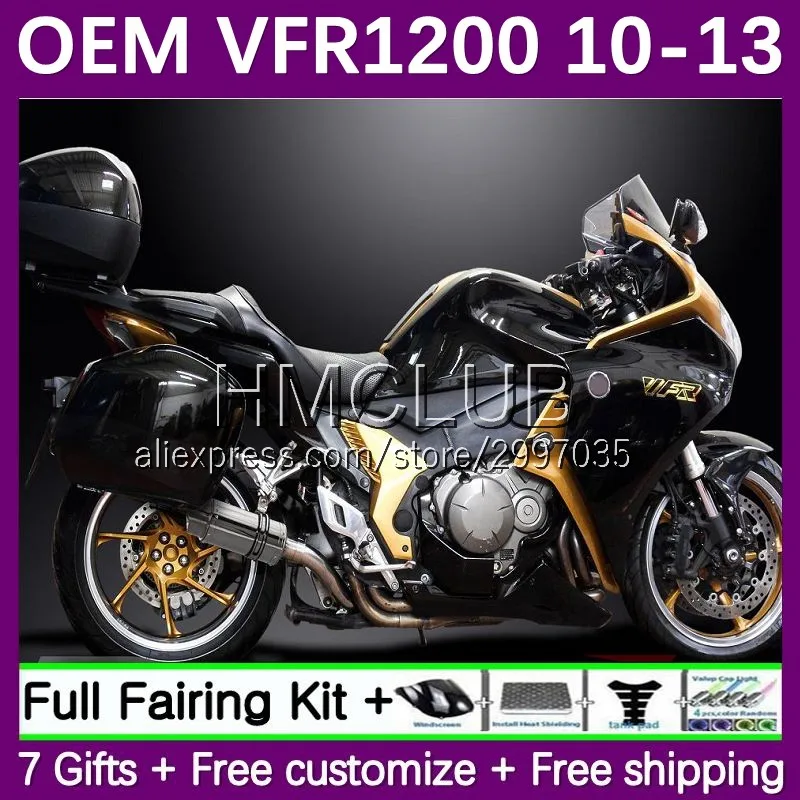 

Injection For HONDA VFR1200 RR Crosstourer 2010 2011 2012 2013 49No.22 black golden VFR 1200 RR CC VFR1200RR 10 11 12 13 Fairing