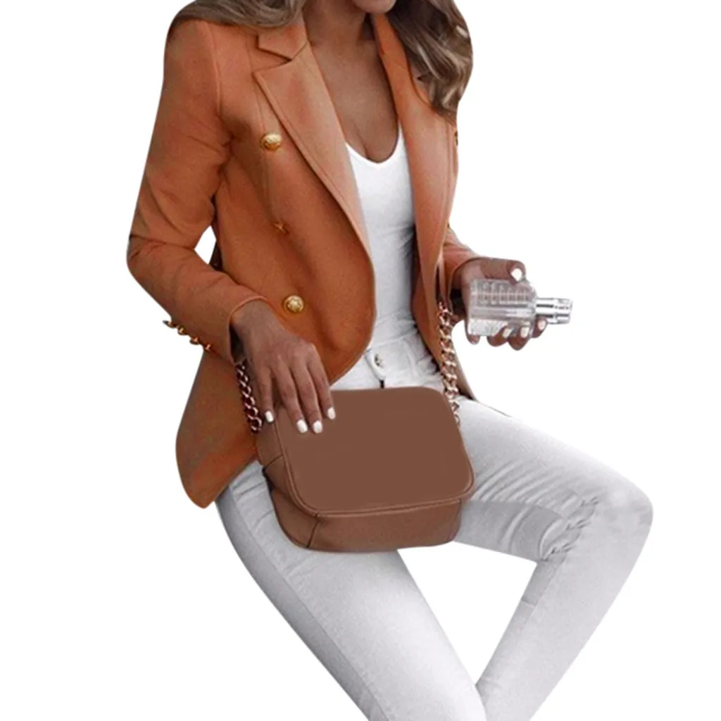 2019 женский пиджак костюм свободный Блейзер Топ с длинным рукавом повседневный