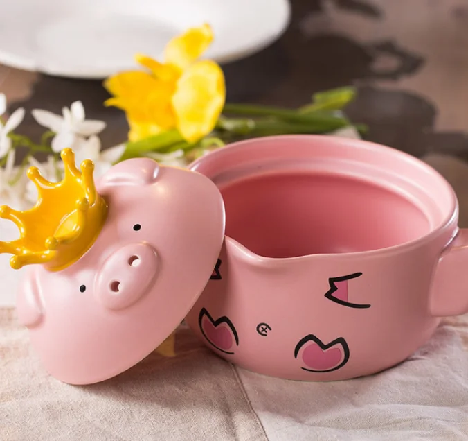 Розовая керамическая кастрюля для подогрева молочного кофе сковорода соуса