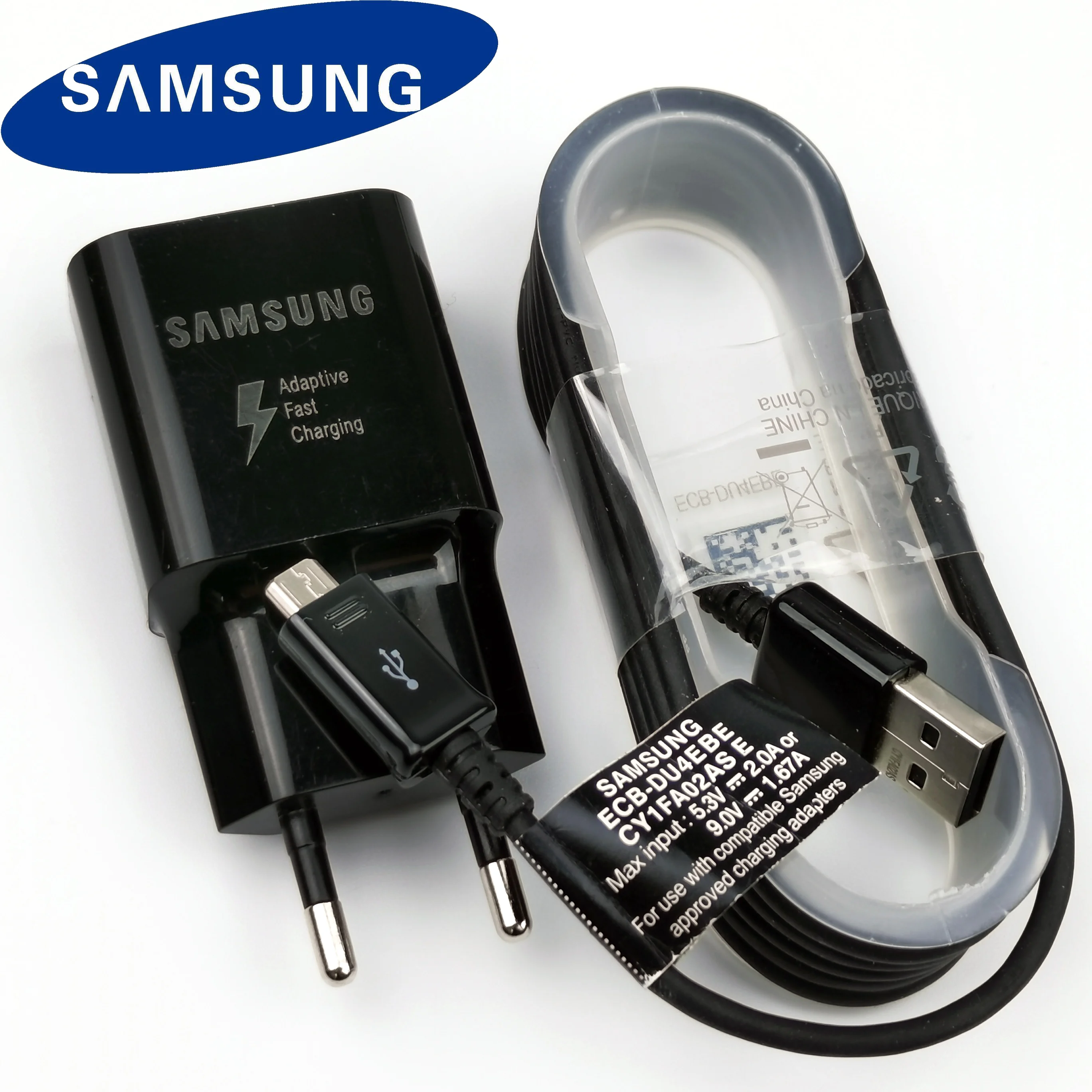 Оригинальное быстрое зарядное устройство Samsung qc3.0 18 Вт EU адаптер для быстрой