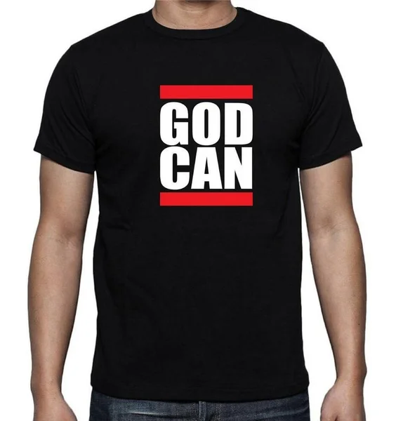 

Новая мужская футболка с надписью «GOD CAN» CHRISTIAN вера в Иисуса, забавная футболка Креста, все размеры