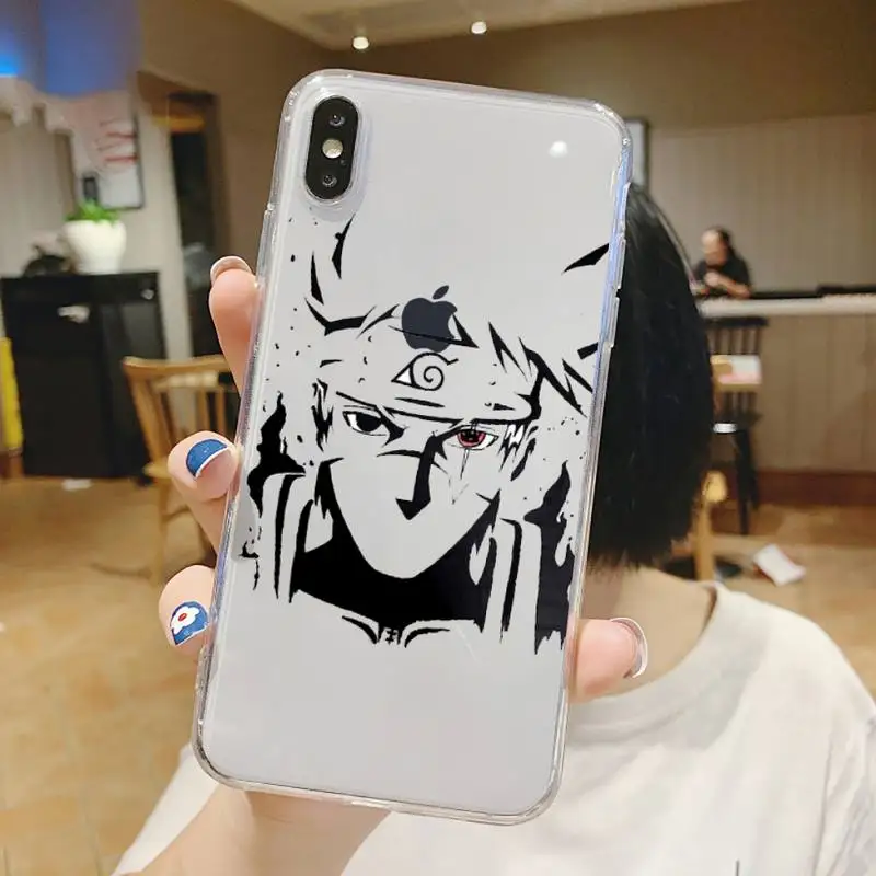 

Sasuke naruto anime manga Phone Case Transparent soft For iphone 5 5s 5c se 6 6s 7 8 11 12 plus mini x xs xr pro max