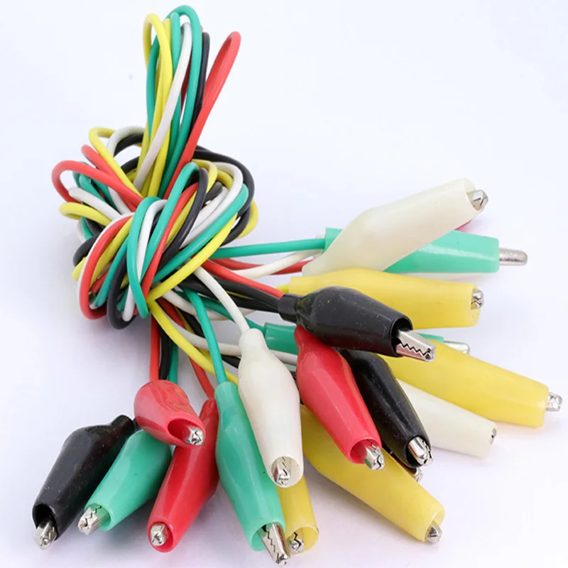 Зажимы типа крокодил 35 мм 10 шт. миниатюрные зажимы для перемычки длина кабеля 50 см