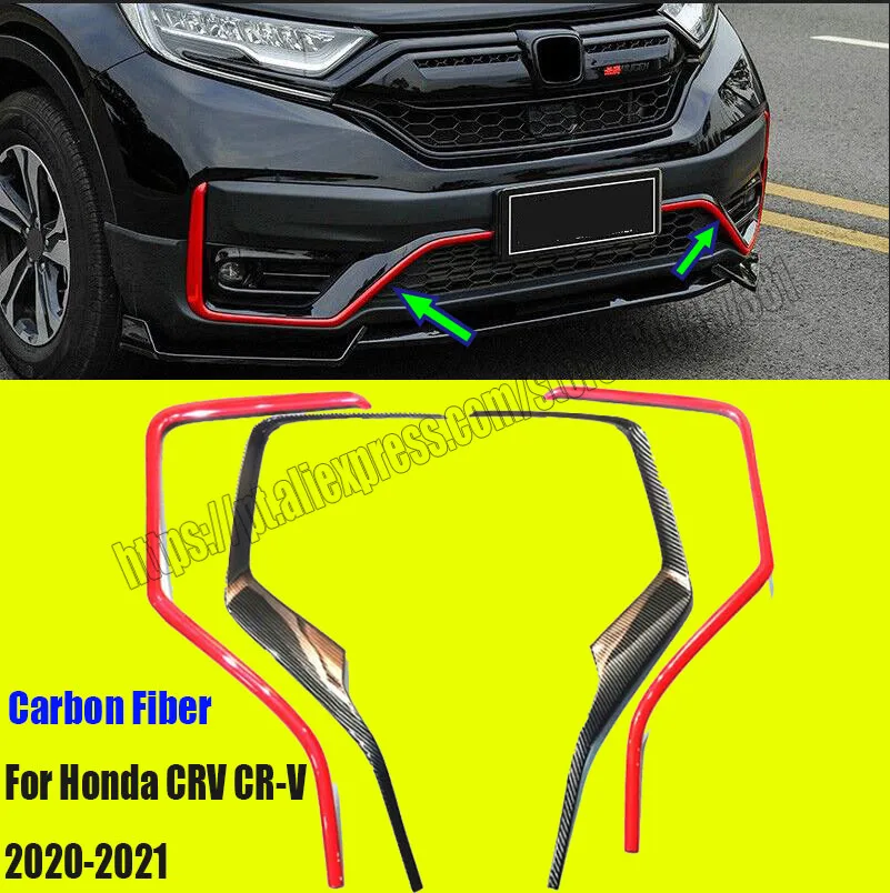 

4 шт., передний бампер из углеродного волокна для Honda CR-V CRV 2020 2021 2022