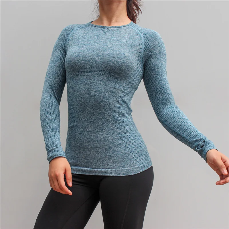 

Womens New Hollow Out Yoga Top Summer long Sleeve Sexy Sport T Shirt Fitness Clothing Sports Tops Gym Running Shirts