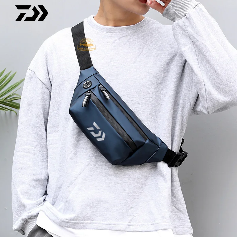 

DAIWA Fishing Waterproof Crossbody Bag The New Daiwa Men's Outdoor Cycling Sports Multifunctional Mobile Phone Bag Waist Bag