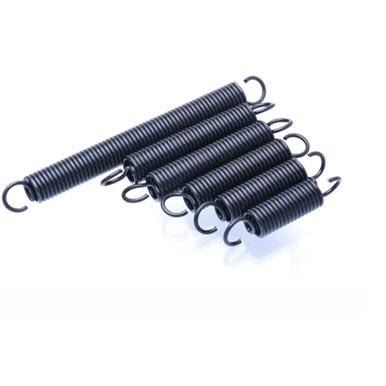 

Spring 2pcs, Wire Dia 1.2mm Outer Dia 14mm Length 50-200mm,steel Tension spring, with Dual hook Small extension pull springs