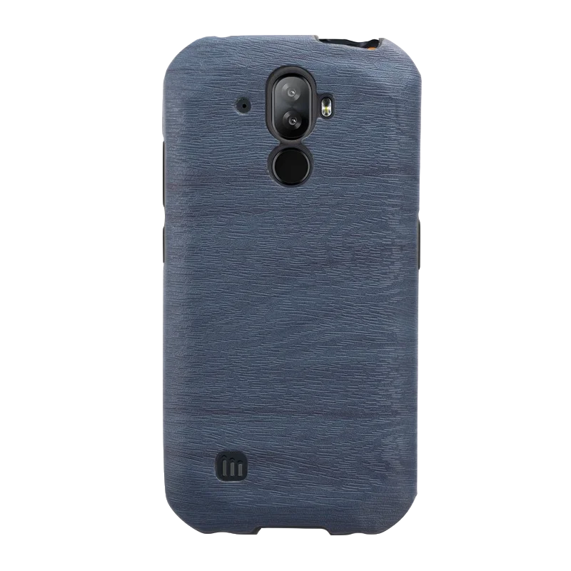 Blue Чехол для телефона из искусственной кожи с текстурой под дерево Для Doogee S40, Мягкий Силиконовый Чехол Для Doogee S40, защитный чехол для задней панели - Цвет: Blue