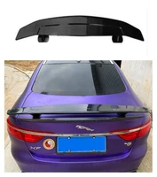 high quality abs black carbon fiber grain rear trunk lip spoiler wing fits for jaguar xel xfl xe xf i pace f pace 2010 2020