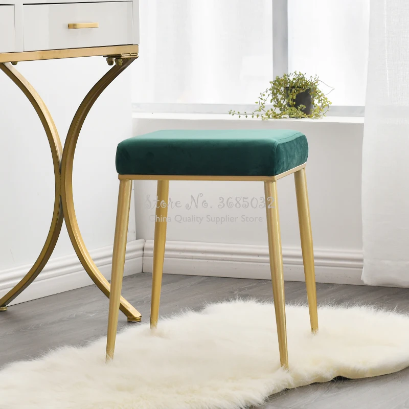 Nordic Dressing Table Stool Simple Modern Net Red Ins Makeup Chair Iron Bedroom |