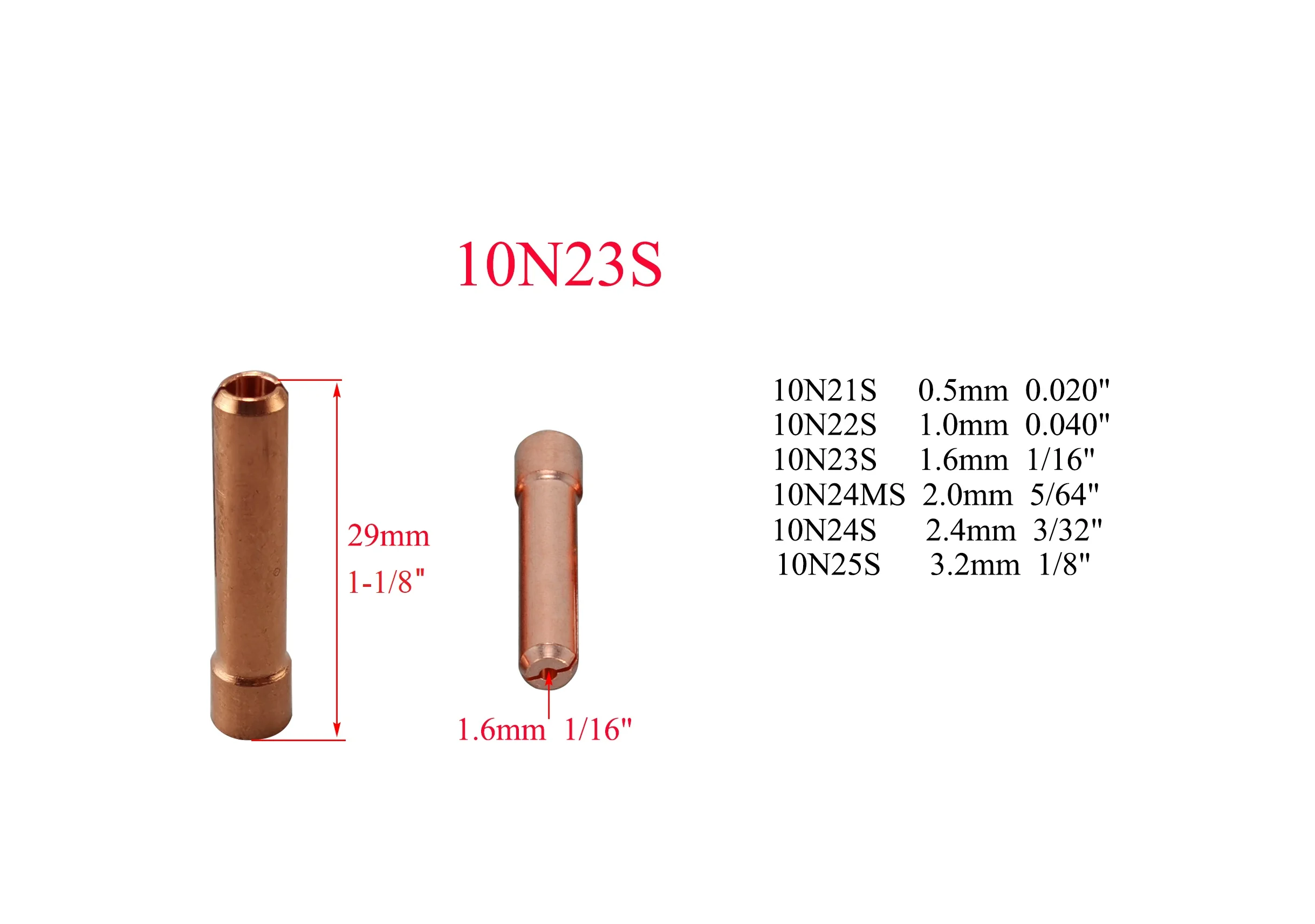 Короткие горелки для сварки TIG 0 5 мм (1 1 6 2 4 3 опционально) шт. подходит