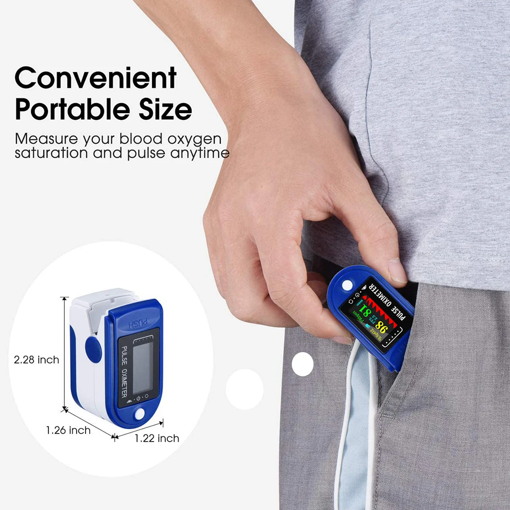 Fingertip Pulse Oximeter Portable Finger Blood Oxygen Saturation Monitor OLED Heart Rate Health Care SpO2 PR PI |