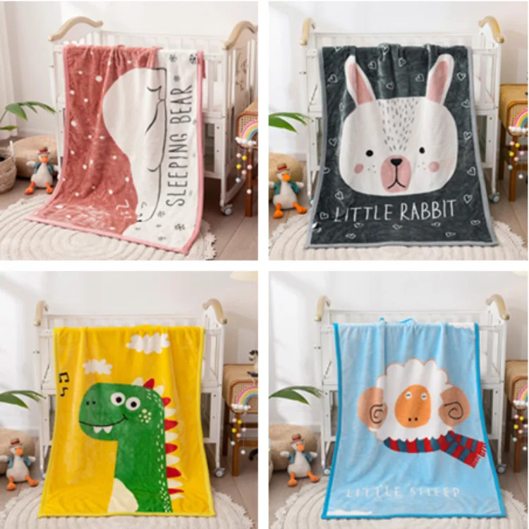 

New Style Baby Warm Blanket Double Thicken Newborn Wrap Quilt Infant Crib Stroller Windproof Blanket Kindergarten Nap Blankets