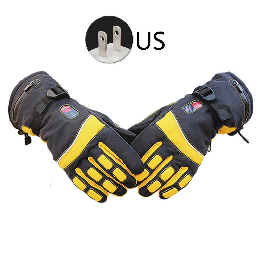 

Reflective Strip Nonslip Electric Warm Winter Outdoor Skiing Adjustable Temperature Camping Sports Gloves Climbing Waterproof