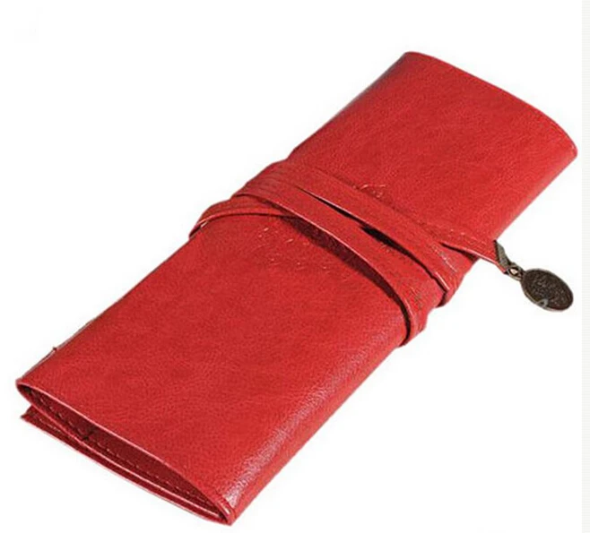 Роскошный рулон кожи макияж Косметическая Ручка Карандаш Чехол пакет кошелек