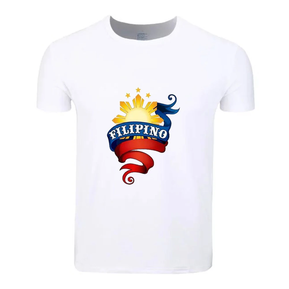 

Philippines Flag banner Cotton Big Size Students Summer T-Shirt Short Sleeve Men Women Boys Girls T Shirt Tees Kids Tshirt