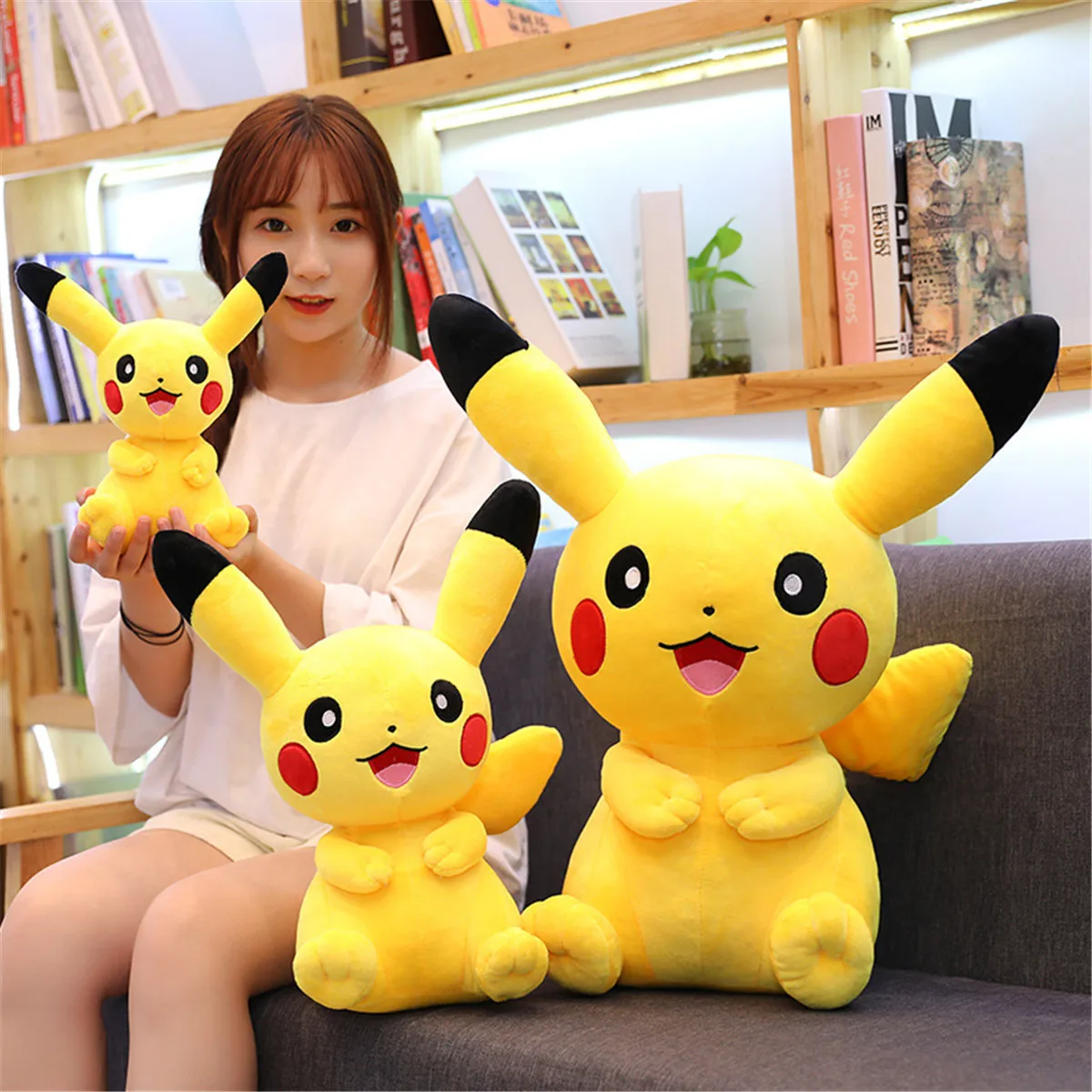 28-65 см Kawaii Pikachu плюшевые игрушки милые мягкие игрушки мультфильм Пикачу чучело животных плюшевые куклы подушка для сна детские игрушки Детский подарок