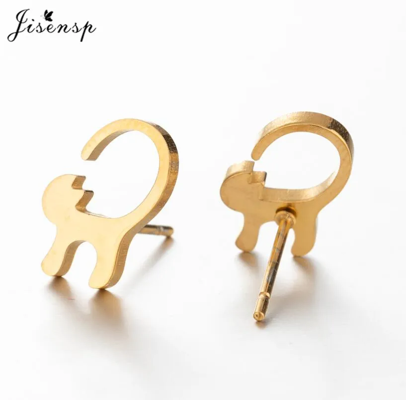 Jisensp Lovely Cute Children Baby Earrings Kitty Cat Bunny Animal Fashion Statement Jewelry for Women Stud Earring bijoux femme | Украшения