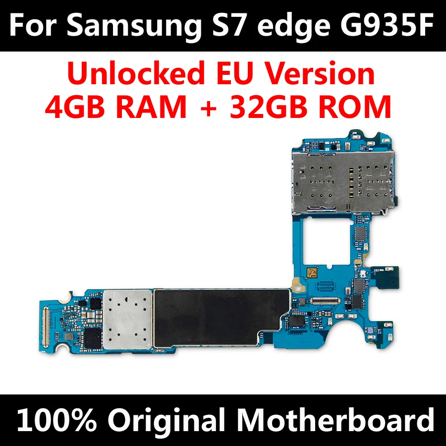 Европейская версия для samsung Galaxy S7 edge G935F материнская плата оригинальная разблокированная материнская плата с чипами IMEI OS Хорошая рабочая материнская плата