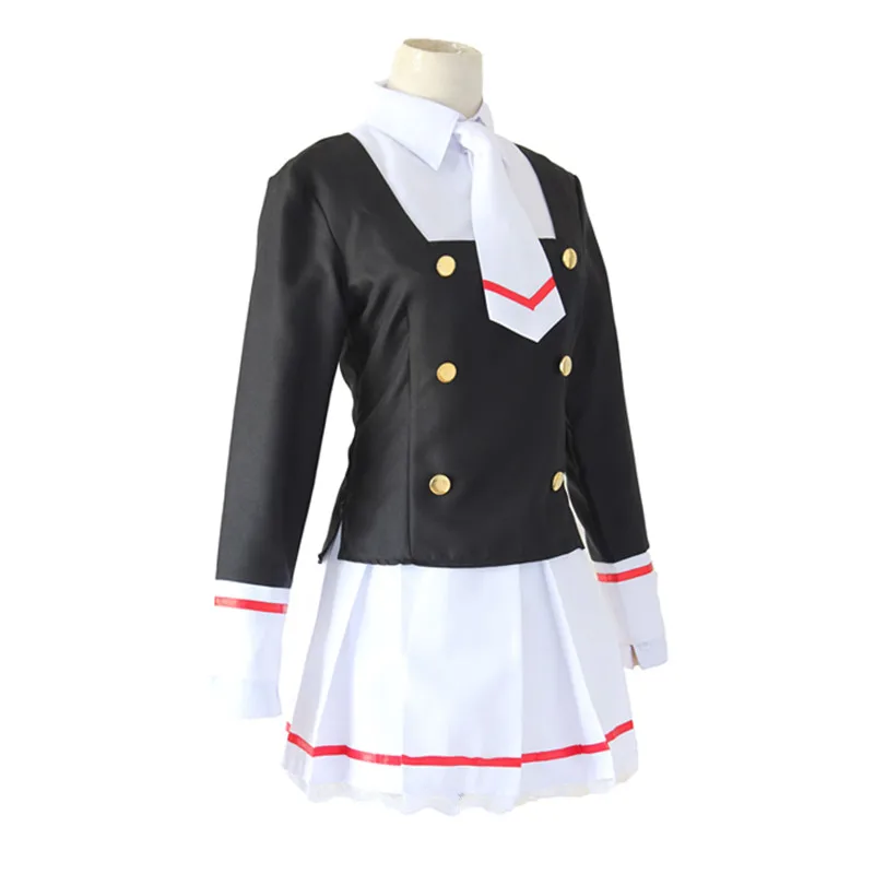Аниме Cardcaptor Sakura костюмы для косплея Kinomoto костюм школьная форма Хэллоуин девочек