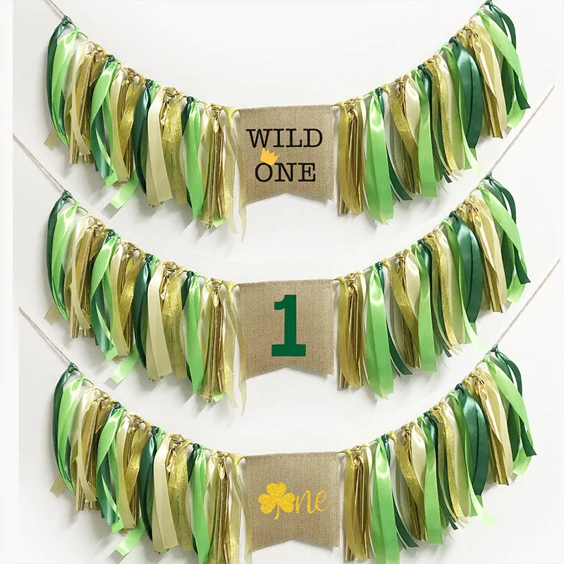 1 комплект первый день рождения вечеринка Декор 1-я флажки С Днем Рождения баннеры