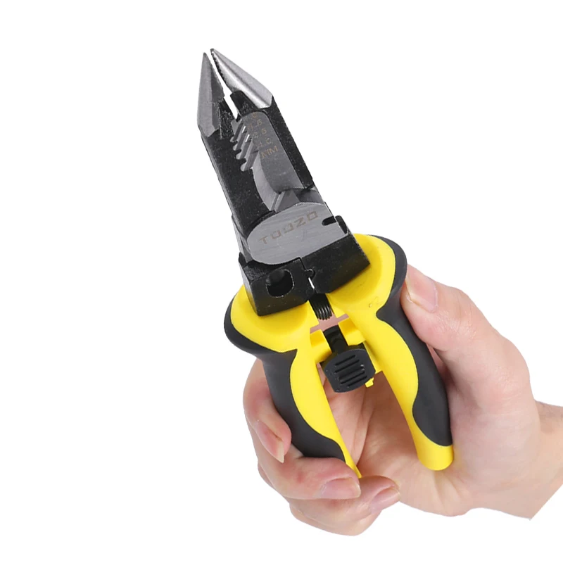 

Multifunctional Electrician Pliers Long Nose Pliers Wire Stripper Cable Cutter Terminal Crimping Cutting Stripping Hand Tools