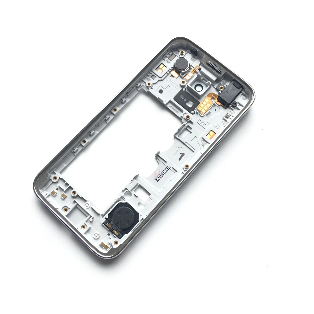 Для Samsung Galaxy S5 Mini G800 G800F корпус мобильного телефона крышка средней части корпуса рамка Шасси с клеем