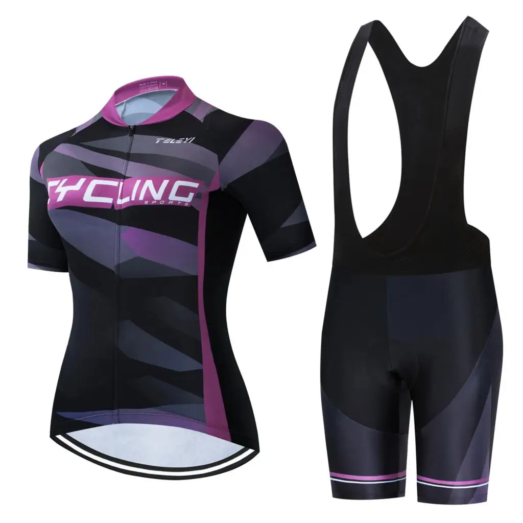 

Pro team Women teleyi Cycling Set Summer Women MTB Bike Cycling Clothing Bicycle Clothes Ropa Ciclismo Cycling Jersey Set 2021