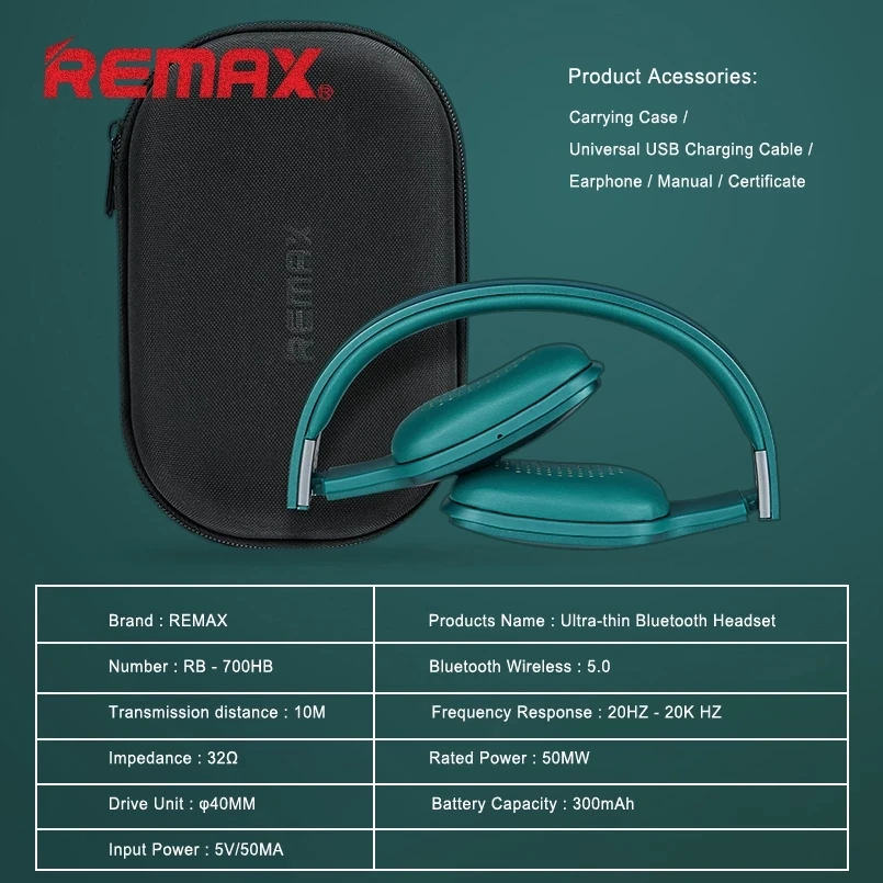 Remax Wireless Headphones Earphones HiFi Stereo V5.0 With Microphone Transmission Connection Music Game Sports Earpiece | Электроника