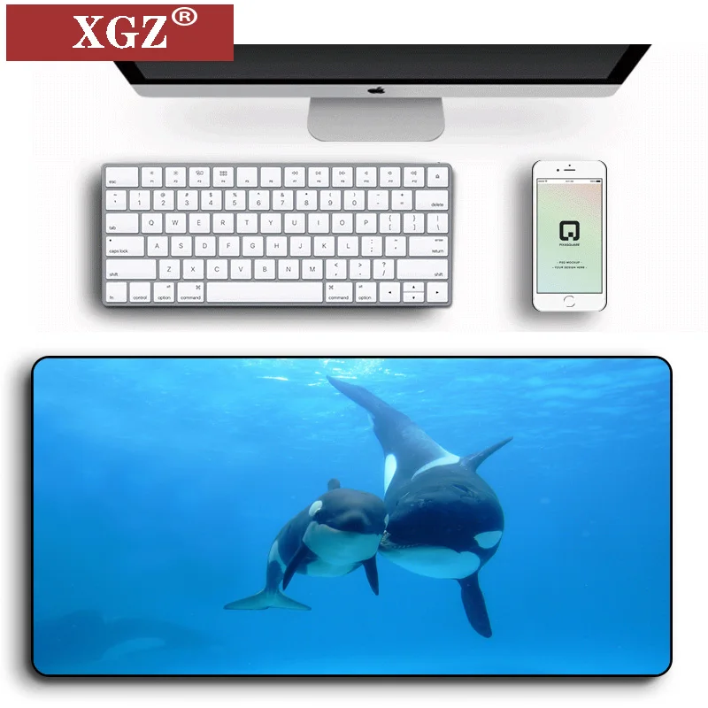 

Animal Whale Large Game Table Mat Lengthened Computer Mat Mouse Pad Player Office Keyboard Muse Non-slip Waterproof Pad Non-slip
