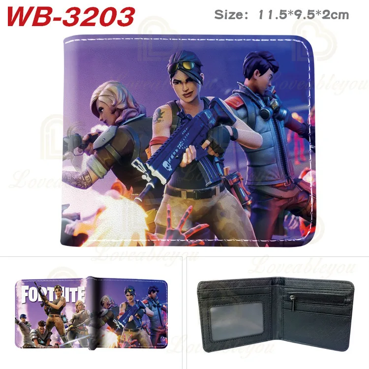 

Fortnite PU Wallet Men Woman Double Fold Wallets Kids Coin Purse Fashion Short Card Bag Money Clip Birthday Gift